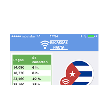 Recargas Nauta. Recargas a Cuba.